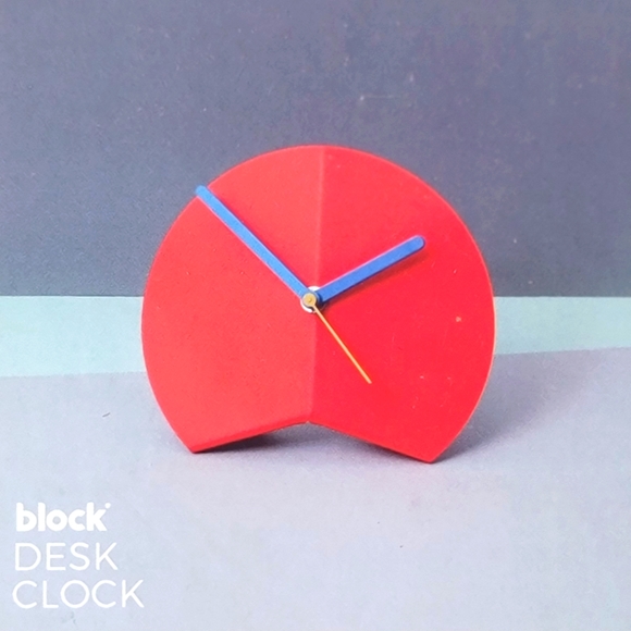 block Other - NEW - BLOCK Mountain Fold desk clock - red and blue - from Nordstrom